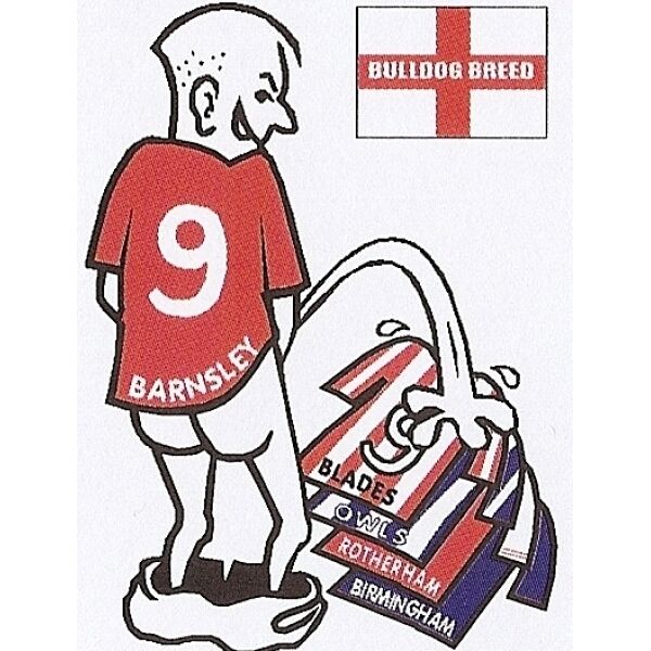 Football car sticker: wee~pee on your rival team shirt~Assorted teams available - The Scarborough Joke Shop