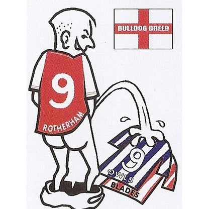 Football car sticker: wee~pee on your rival team shirt~Assorted teams available - The Scarborough Joke Shop