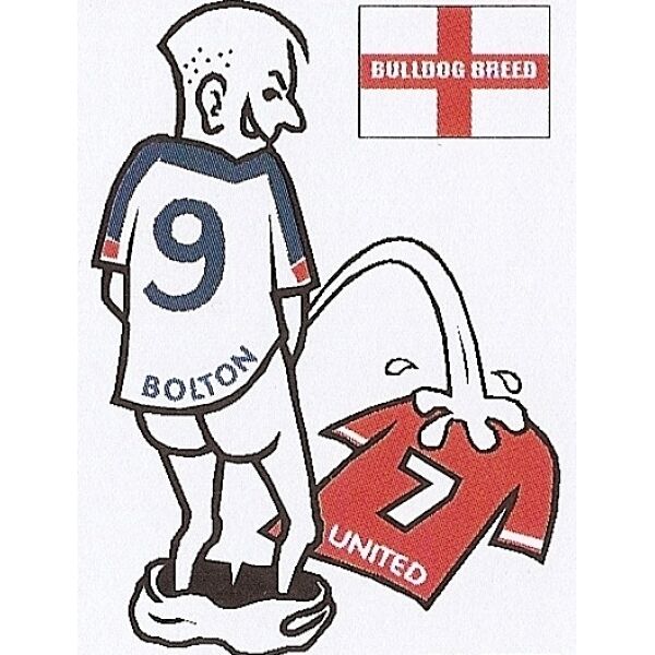 Football car sticker: wee~pee on your rival team shirt~Assorted teams available - The Scarborough Joke Shop