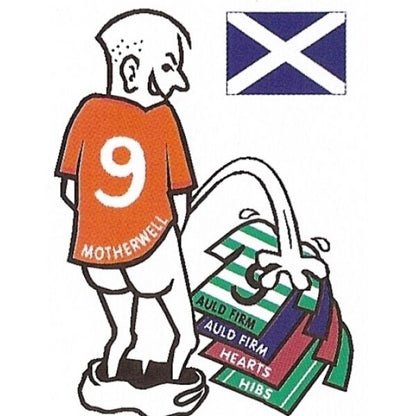 Football car sticker: wee~pee on your rival team shirt~Assorted teams available - The Scarborough Joke Shop