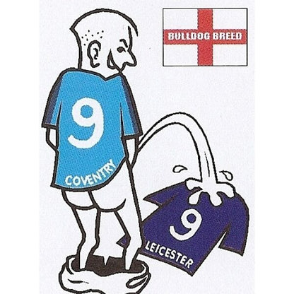Football car sticker: wee~pee on your rival team shirt~Assorted teams available - The Scarborough Joke Shop