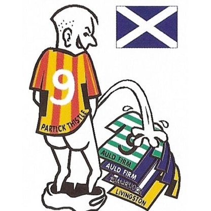 Football car sticker: wee~pee on your rival team shirt~Assorted teams available - The Scarborough Joke Shop