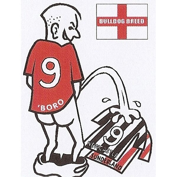 Football car sticker: wee~pee on your rival team shirt~Assorted teams available - The Scarborough Joke Shop
