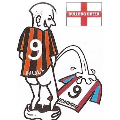Football car sticker: wee~pee on your rival team shirt~Assorted teams available - The Scarborough Joke Shop