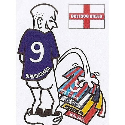 Football car sticker: wee~pee on your rival team shirt~Assorted teams available - The Scarborough Joke Shop