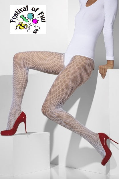 White Fishnet Tights