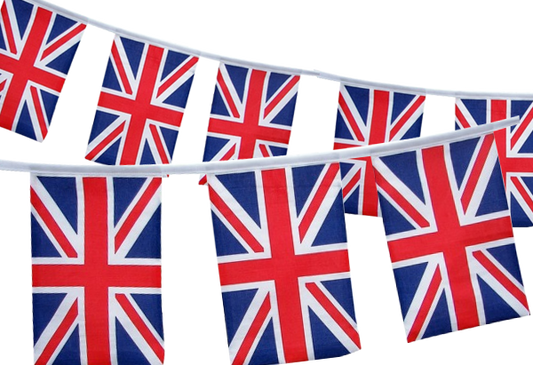 Union Jack Flag Bunting - 7m String of British UK Flags
