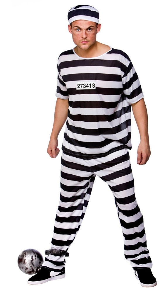 Prison Break Convict Prisoner Costume - The Scarborough Joke Shop