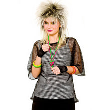 80s Net Mesh Top - Assorted Colours Available - The Scarborough Joke Shop