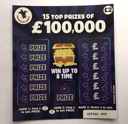 Joke Lottery Ticket Scratch Cards