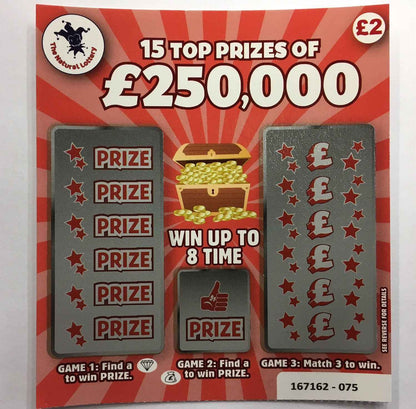 Joke Lottery Ticket Scratch Cards