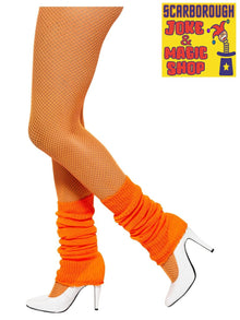 Neon Leg Warmers - Orange - The Scarborough Joke Shop