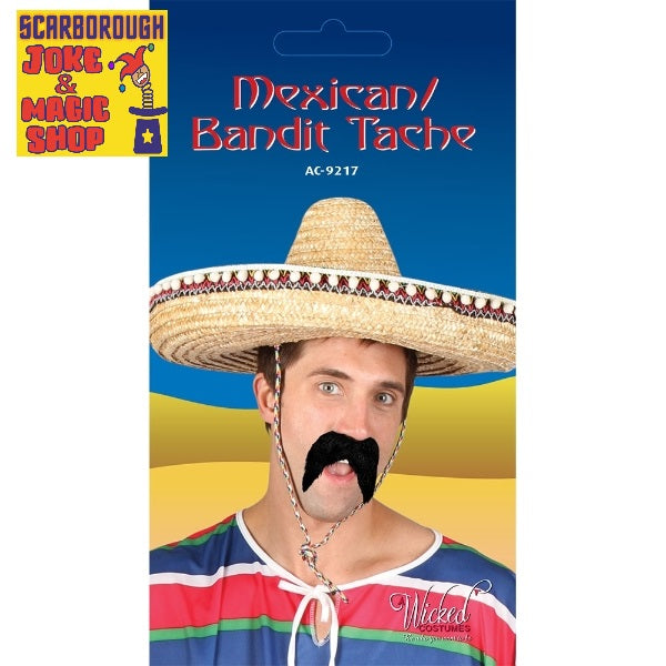 Mexican Gringo Moustache - Black