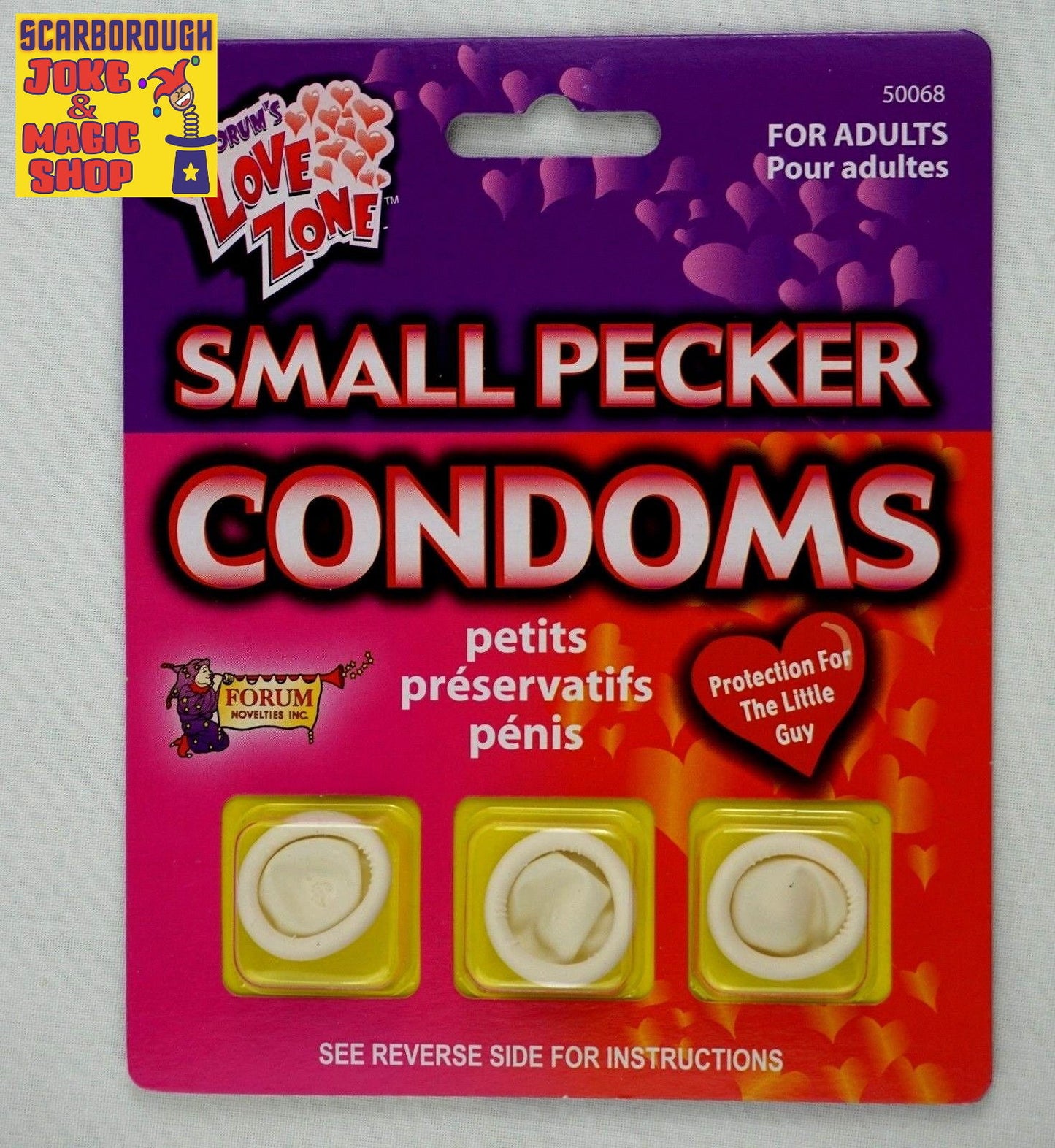 Small Pecker Condoms - 3 Joke Size Condoms