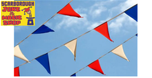Red/White/Blue Bunting String of Coloured Flags - The Scarborough Joke Shop