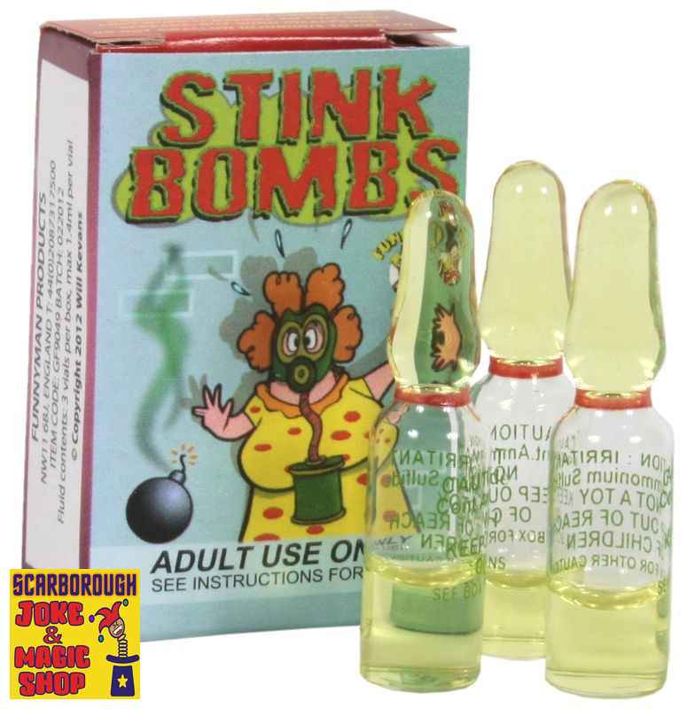 Stink Bombs Box | Classic Glass Vial Prank | 3 Pack