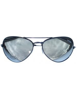 Aviator Shades - Silver Mirrored Sunglasses