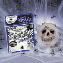 Spider Web - Fake Cobweb - 20gm 4 Plastic spiders - The Scarborough Joke Shop