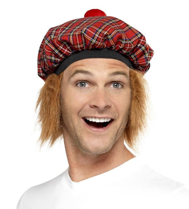 Chapeau écossais avec cheveux - Tam O' Shanter