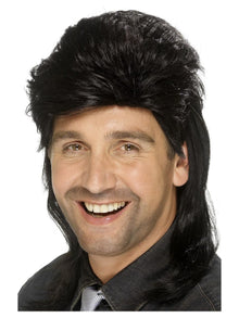 Mullet Wig - Black - The Scarborough Joke Shop