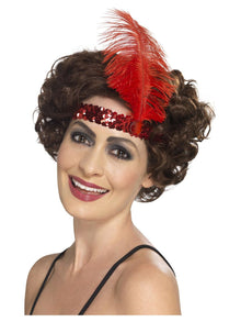 Flapper Headband - Red - The Scarborough Joke Shop