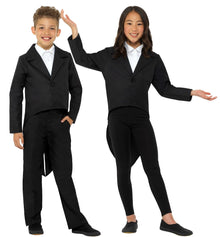Tailcoat BLACK Kids Costume - The Scarborough Joke Shop