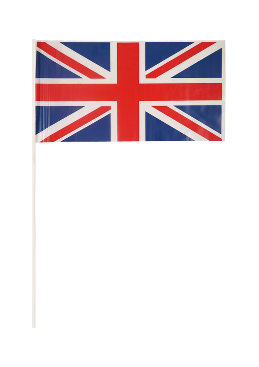 Bandera ondeando la mano del Reino Unido