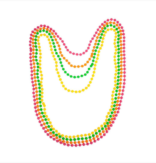 Collier de perles néon des années 80