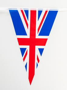 Union Jack Pennant Triangle Bunting - 10m String of British UK Flags - The Scarborough Joke Shop