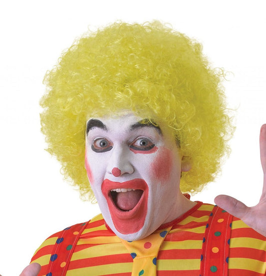 Clown Afro Pop Wig - Yellow