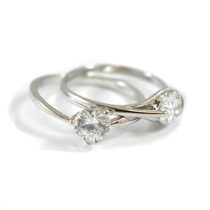 Fake Diamond Engagement Ring ~ Adjustable Size