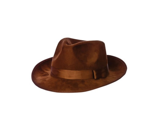 Sombrero Fedora Gangster - Marrón - Indiana Jones - Estilo Freddy Krueger
