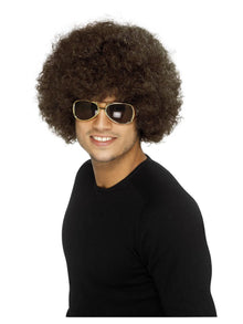 70s Funky Afro Wig - Brown - The Scarborough Joke Shop