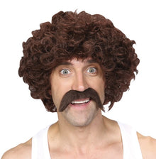 Funny Athlete Wig & Moustache Set - 118 Style - The Scarborough Joke Shop