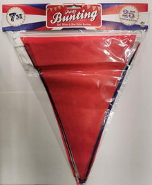 Red/White/Blue Bunting String of Coloured Flags - The Scarborough Joke Shop