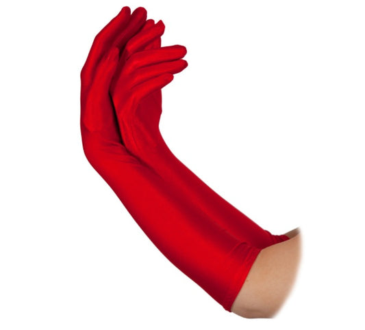 Long Gloves - Red - Cruella Style