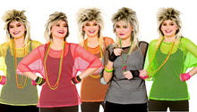 80s Net Mesh Top - Assorted Colours Available - The Scarborough Joke Shop