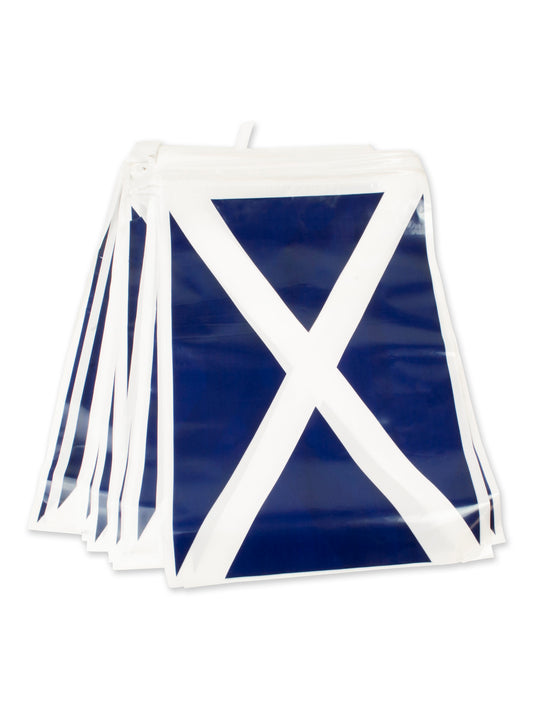 Banderín de bandera de St Andrews - Tira de 7 m de banderas escocesas de la noche de las quemaduras