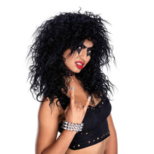 Rock Star Wig - Black 80s Alice Cooper Style