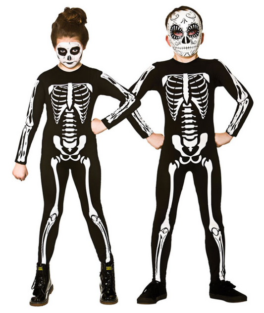 Disfraz de mono de esqueleto
