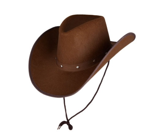 Texan Cowboy Hat - Dark Brown