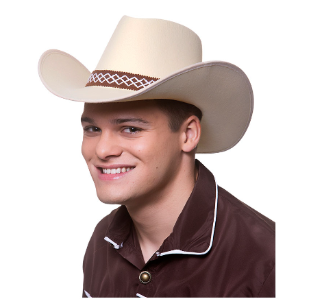 Texan Cowboy Hat - Cream
