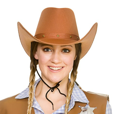 Sombrero de vaquero texano - Marrón