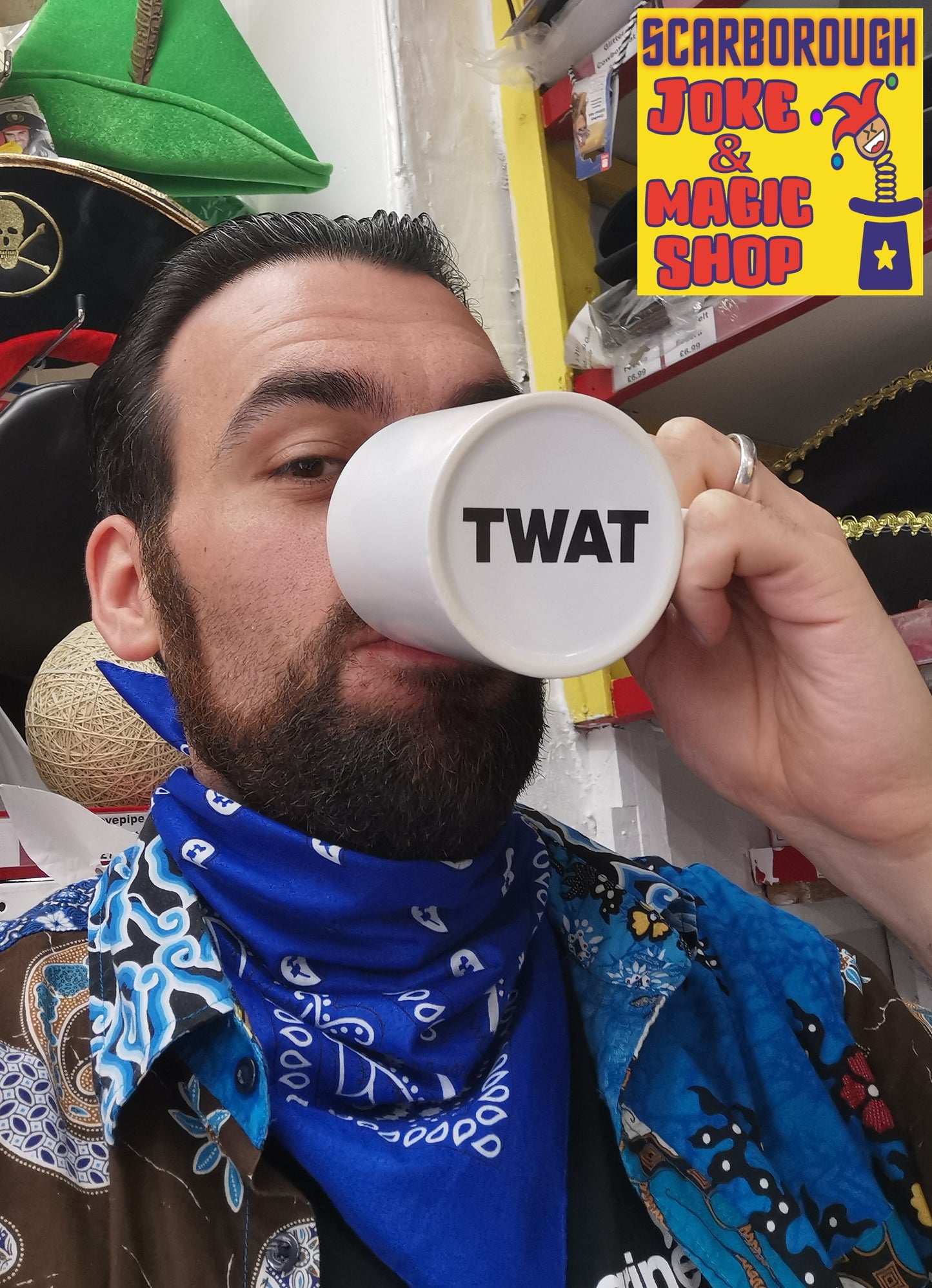 Secret Twat Mug ~ Rude Hidden Profanity Joke Mug! ~ Office Santa Novelty Gift