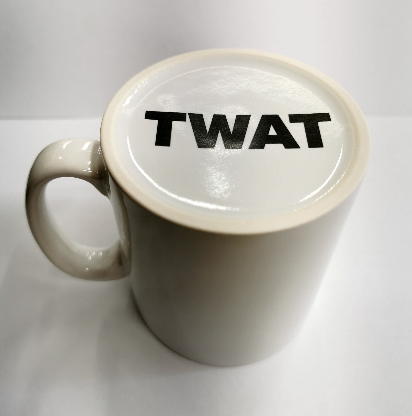 Secret Twat Mug ~ Rude Hidden Profanity Joke Mug! ~ Office Santa Novelty Gift