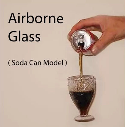 Verre aéroporté – Modèle de canette de Coca-Cola