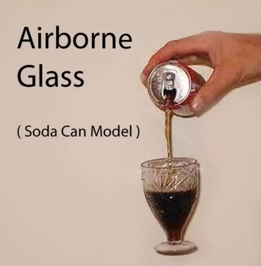 Vidrio aerotransportado – Modelo de lata de coque