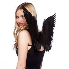 Pluma de alas de ángel - Ángel caído negro pequeño