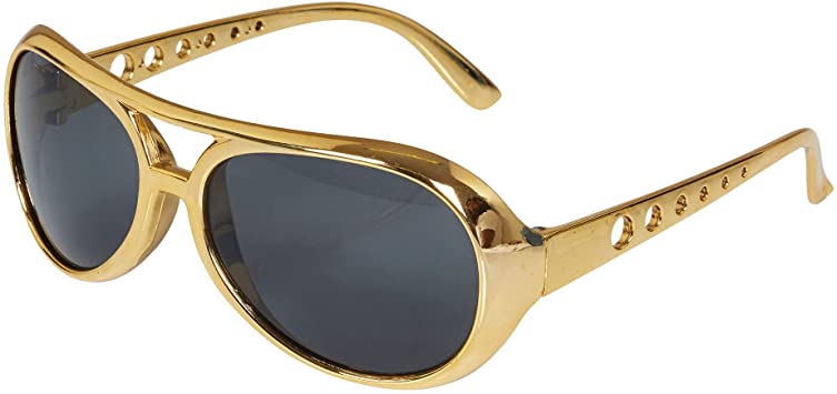 Elvis Presley Shades ~ Gold 1970s Sunglasses