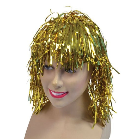Tinsel Wig - Gold
